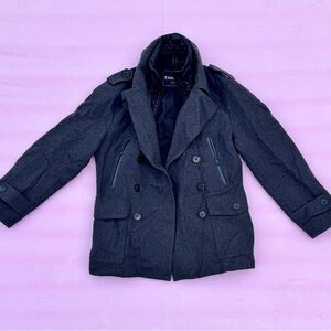 Express Black Wool Blend Coat